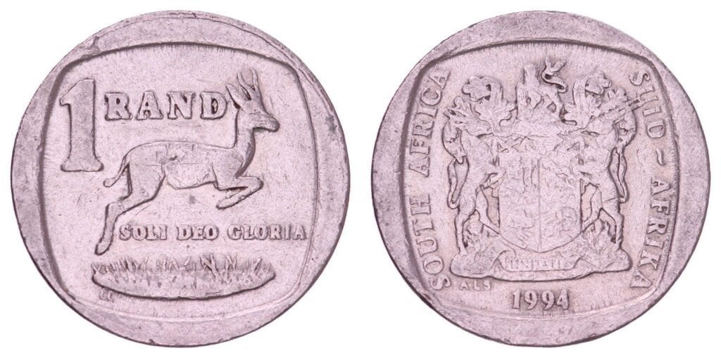 SOUTH AFRICA 1 rand 1994 / South Africa - Suid-Afrika / VF