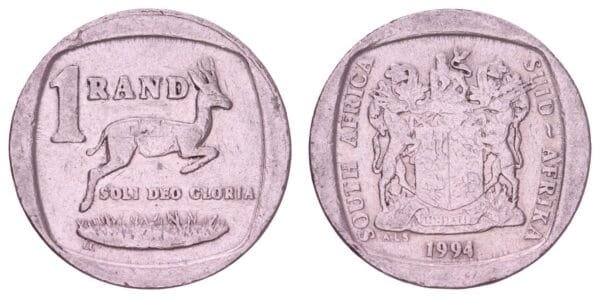 SOUTH AFRICA 1 rand 1994 / South Africa - Suid-Afrika / VF