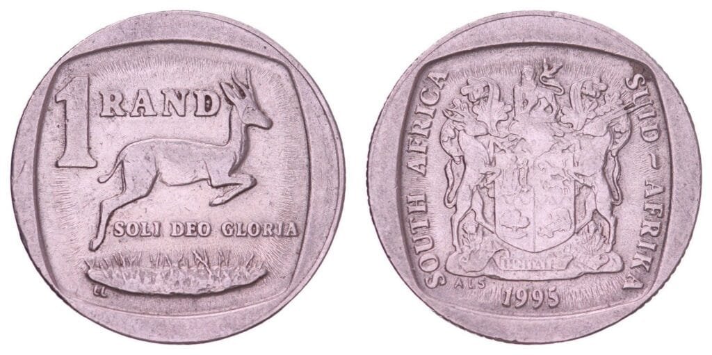 SOUTH AFRICA 1 rand 1995 / South Africa - Suid-Afrika / VF