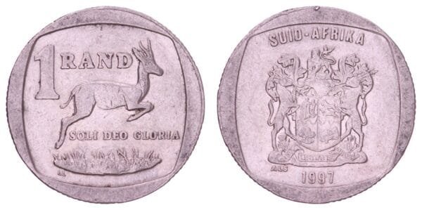 SOUTH AFRICA 1 rand 1997 / Suid-Afrika / VF