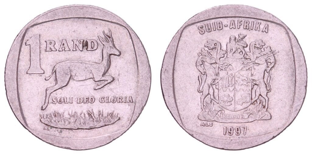 SOUTH AFRICA 1 rand 1997 / Suid-Afrika / VF