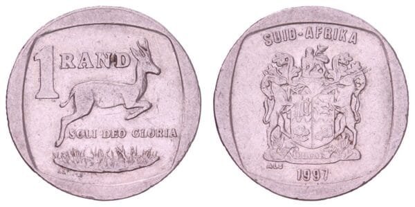 SOUTH AFRICA 1 rand 1997 / Suid-Afrika / VF