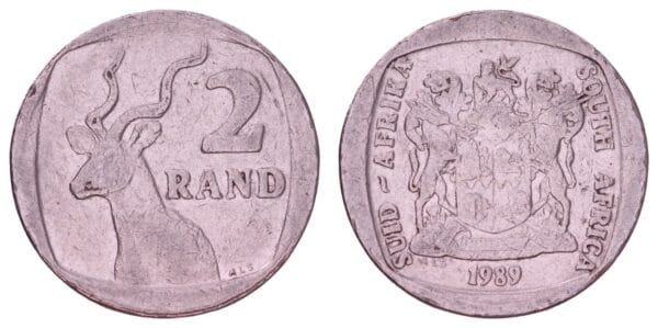 SOUTH AFRICA 2 rand 1989 / South Africa - Suid-Afrika / VF