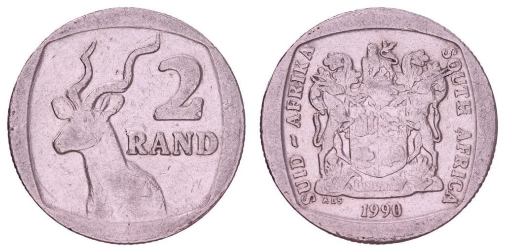 SOUTH AFRICA 2 rand 1990 / South Africa - Suid-Afrika / VF