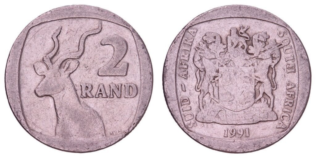SOUTH AFRICA 2 rand 1991 / South Africa - Suid-Afrika / VF