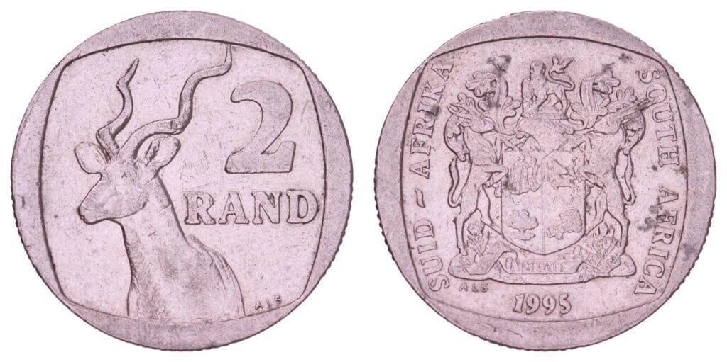SOUTH AFRICA 2 rand 1995 / South Africa - Suid-Afrika / VF