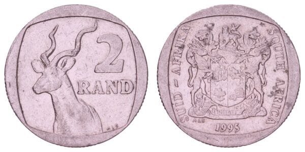 SOUTH AFRICA 2 rand 1995 / South Africa - Suid-Afrika / VF