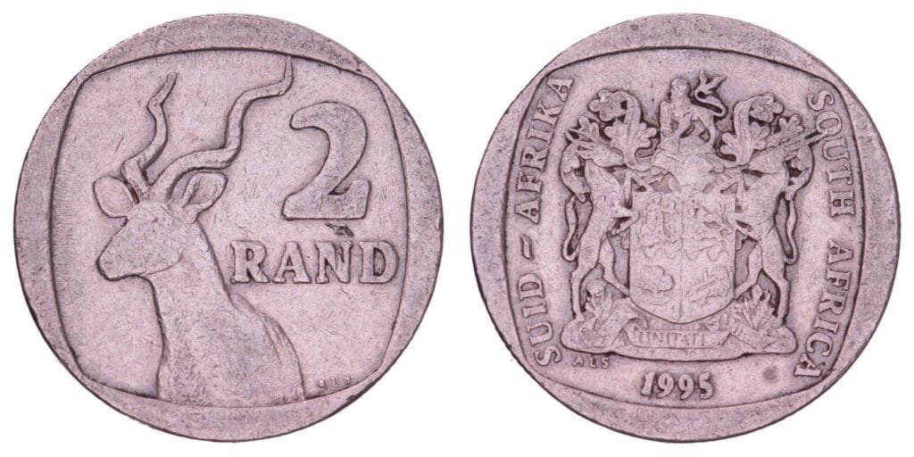 SOUTH AFRICA 2 rand 1995 / South Africa - Suid-Afrika / VF