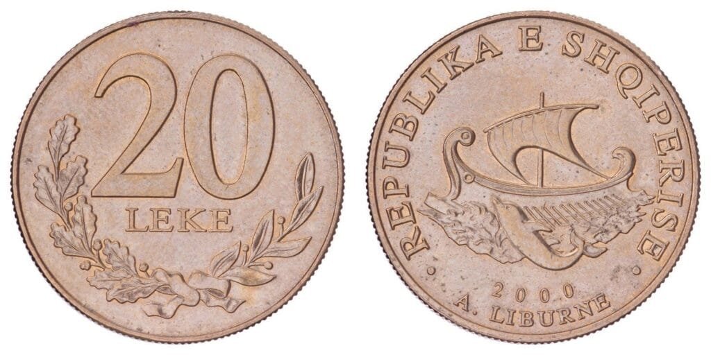 ALBANIA 20 leke 2000 XF