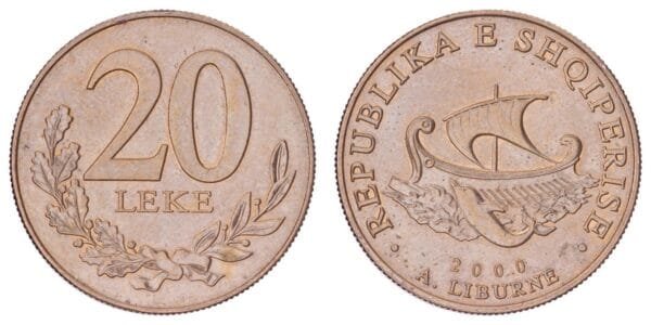 ALBANIA 20 leke 2000 XF