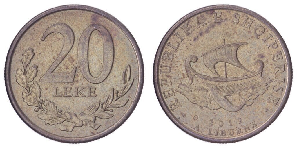ALBANIA 20 leke 2012 VF+