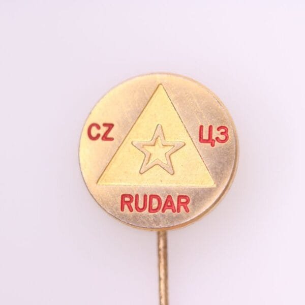 YUGOSLAVIA Civil Defense / Rudar / vintage lapel pin