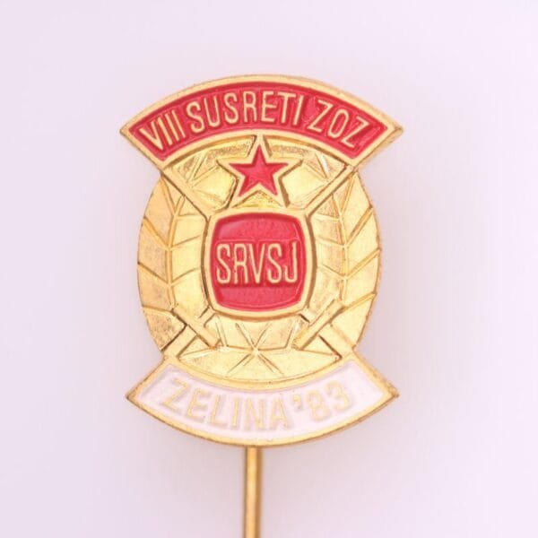 YUGOSLAVIA Croatia Zelina / Gathering of Army Reserve Officers / 1983 / vintage lapel pin