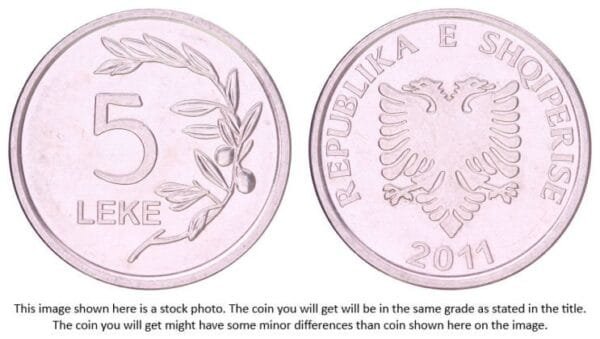 ALBANIA 5 leke 2011 XF