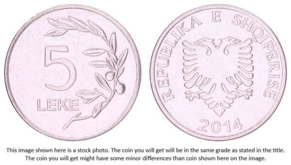 ALBANIA 5 leke 2014 XF