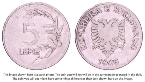 ALBANIA 5 leke 1995 VF