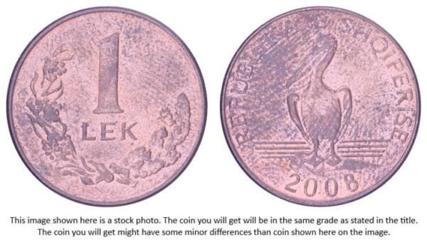 ALBANIA 1 lek 2008 VF+
