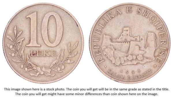 ALBANIA 10 leke 1996 VF