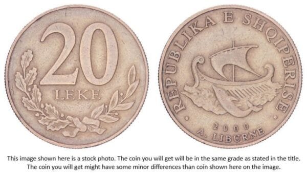 ALBANIA 20 leke 2000 VF