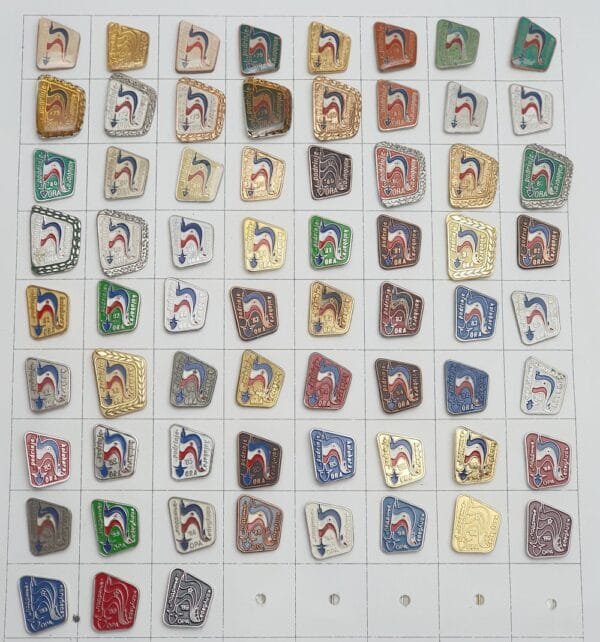 YUGOSLAVIA Serbia / Communist Youth Labour Action / ORA Podrinje-Kolubara / lapel pins lot / 67 pcs.