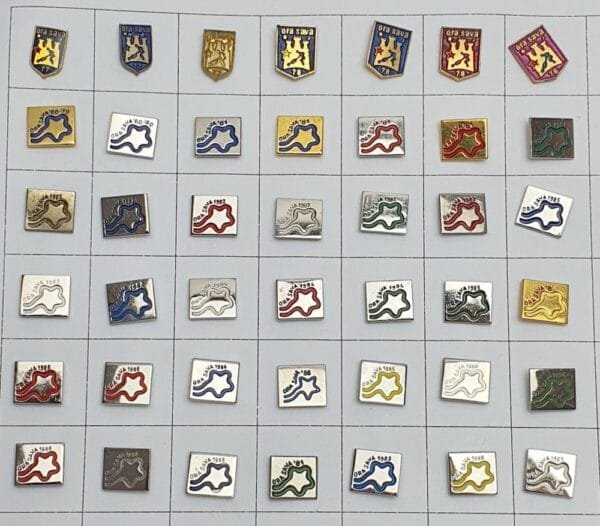 YUGOSLAVIA Croatia / Communist Youth Labour Action / ORA Sava / lapel pins lot / 42 pcs.