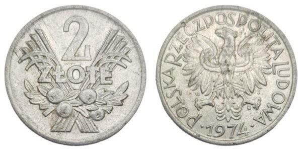 POLAND 2 zloty 1974 VF