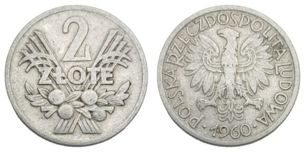 POLAND 2 zloty 1960 VF