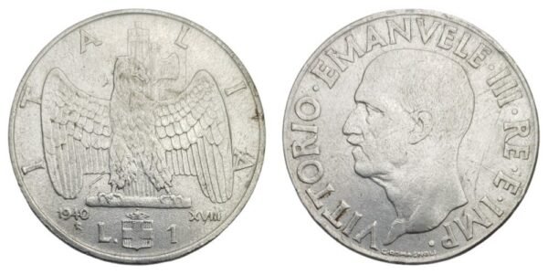 ITALY 1 lira 1940 VF