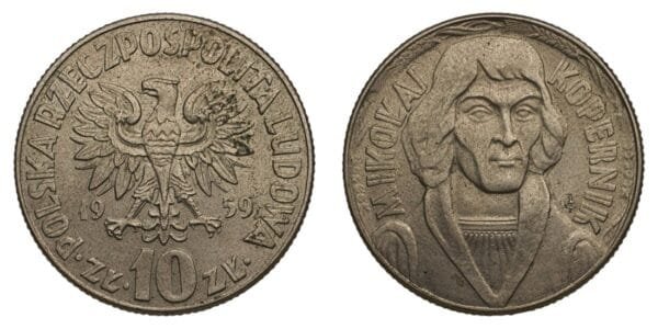 POLAND 10 zlotych 1959 / Mikolaj Kopernik / VF