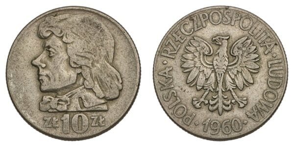 POLAND 10 zlotych 1960 VF