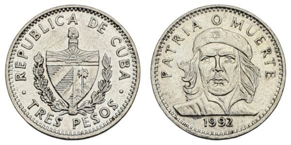 CUBA 3 pesos 1992 / Che Guevara / XF