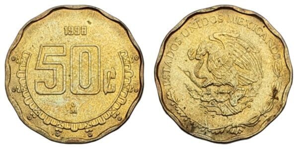 MEXICO 50 centavos 1998 XF