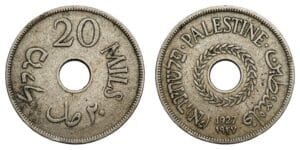 PALESTINE 20 mils 1927 VF