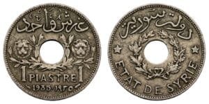 SYRIA 1 piastre 1935 VF