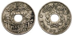 SYRIA 1 piastre 1933 VF