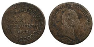AUSTRIA 1 kreuzer 1812S F