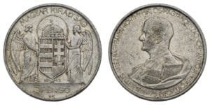 HUNGARY 5 pengo 1943 / Miklos Horthy 75th Birthday / VF