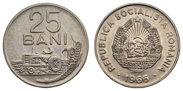 ROMANIA 25 bani 1966 VF