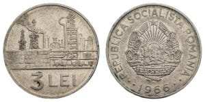 ROMANIA 3 lei 1966 VF