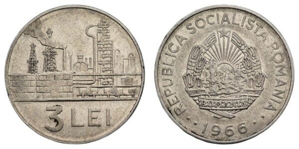 ROMANIA 3 lei 1966 VF