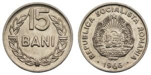 ROMANIA 15 bani 1966 XF