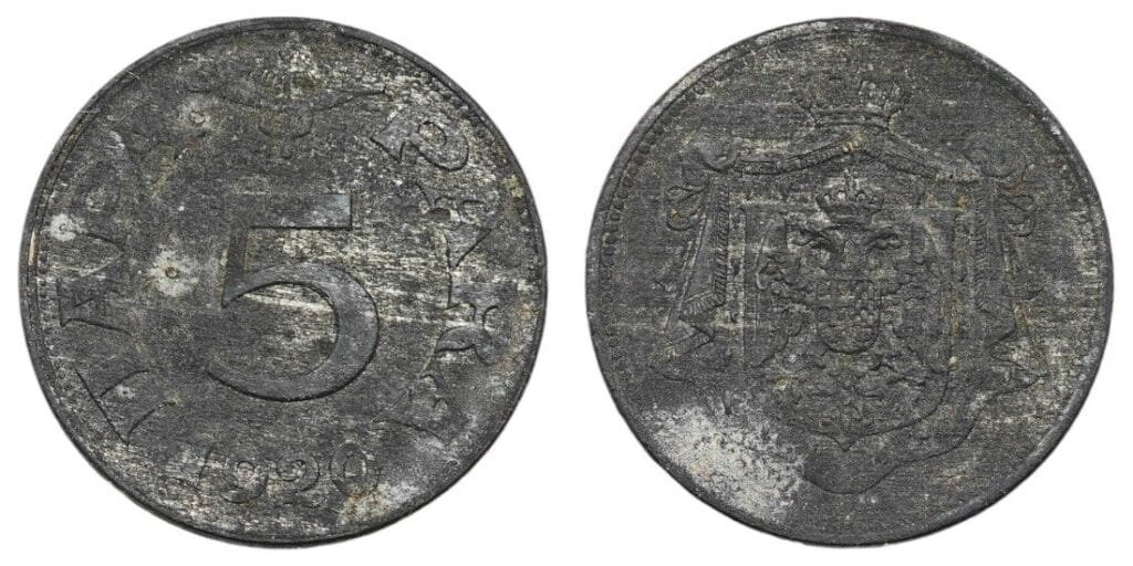 JUGOSLAVIJA 5 para 1920 F