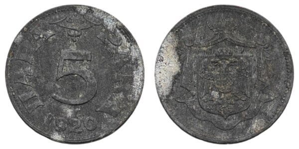 YUGOSLAVIA 5 para 1920 F