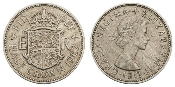 GREAT BRITAIN 1/2 crown 1962 VF+
