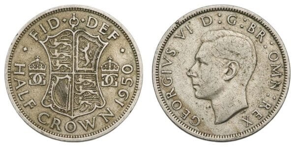 GREAT BRITAIN 1/2 crown 1950 VF