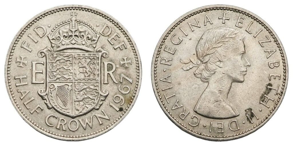 GREAT BRITAIN 1/2 crown 1967 VF