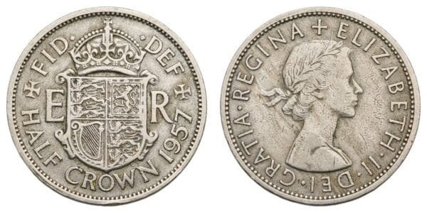 GREAT BRITAIN 1/2 crown 1957 VF