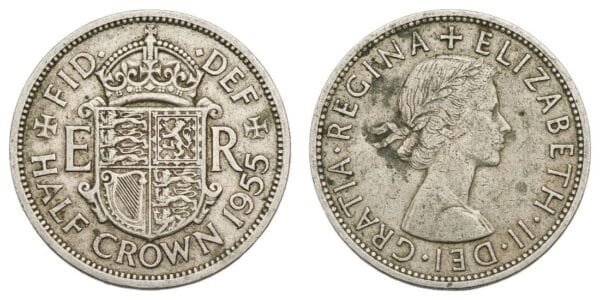 GREAT BRITAIN 1/2 crown 1955 VF