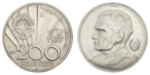 YUGOSLAVIA 200 dinara 1977 / Josip Broz Tito / Silver / VF