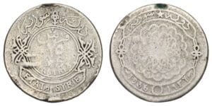 SYRIA 25 piastres 1936 / Silver / used as jewelry / VG